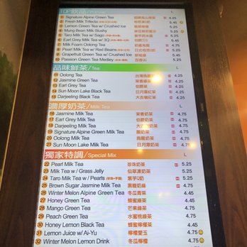 Tea Top - Menu Part 1 - Coffee & Tea Near Me - San Jose, California