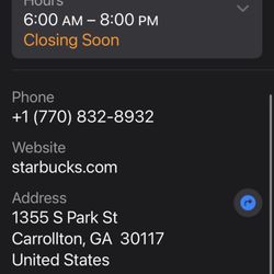 Starbucks - They close at 8:00, but apparently management allows them to start closing procedures with a dozen people in line at 6:50.