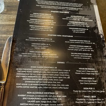 Khaki - Menu april 2026 - Indian Near Me - San Ramon, California