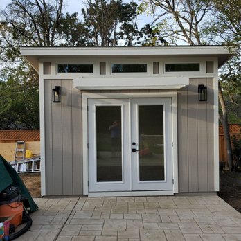 Shed Mania - Front of my new 10x12 office with 6ft french doors. - General Contractors Near Me - Hayward, California Shed Mania - Front of my new 10x12 office with 6ft french doors. - General Contractors Near Me - Hayward, California