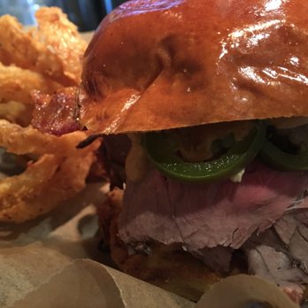 Full On Craft Eats & Drinks - This is the BBQ Chiptole burger although pareidolic me now calls it "Oscar". Solid sandwhich, I would just go easy on the sauce. - Bars Near Me - Rockville, Maryland Full On Craft Eats & Drinks - This is the BBQ Chiptole burger although pareidolic me now calls it "Oscar". Solid sandwhich, I would just go easy on the sauce. - Bars Near Me - Rockville, Maryland