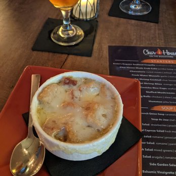Char House on the Boulevard - Cup of French onion soup that was delicious! - Lounges Near Me - Wheeling, West Virginia Char House on the Boulevard - Cup of French onion soup that was delicious! - Lounges Near Me - Wheeling, West Virginia