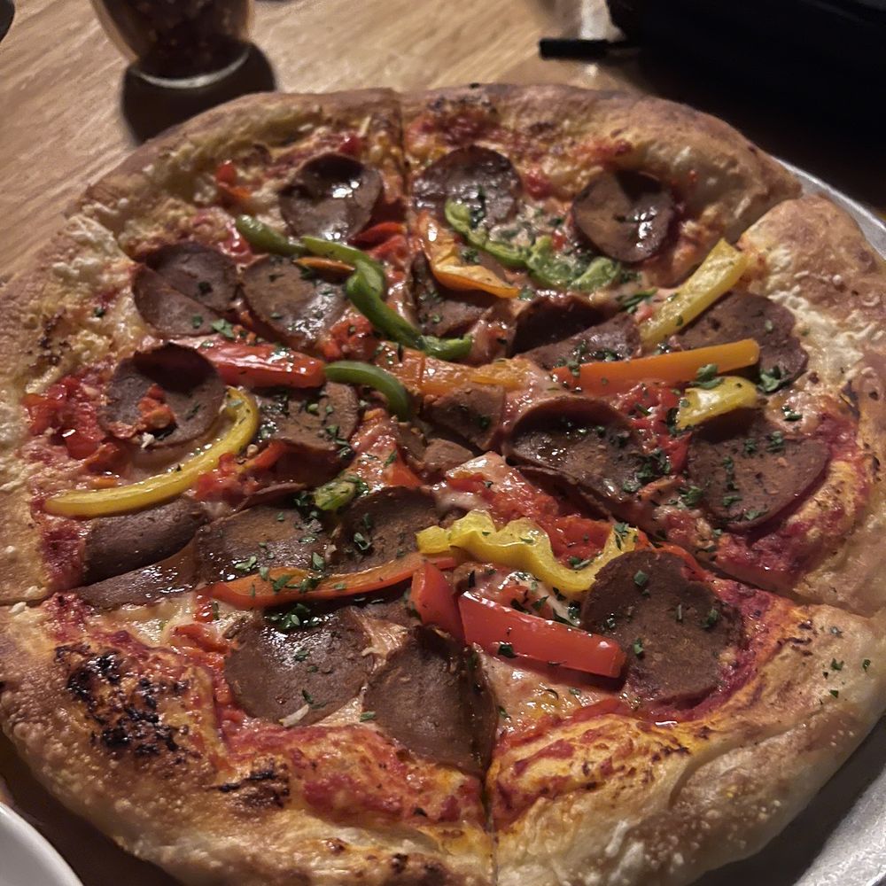 Harvest - Brewery - Vegan peppers and pepperoni pizza - Pizza Near Me - Columbus, Ohio Harvest - Brewery - Vegan peppers and pepperoni pizza - Pizza Near Me - Columbus, Ohio