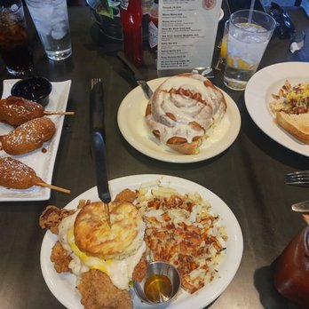 Brunch Snob - Lollipop l, Crazy Cliucker, Cowboy scramble and Cinnamon roll. - Breakfast & Brunch Near Me - Phoenix, Arizona