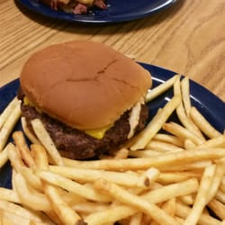 Rueben sandwhich and dbl cheeseburger. Dbl cheese was more than enough to fill up a grown man.