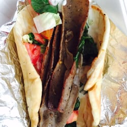 Metro Deli Soul Food - Another view of this nasty Skimpy Gyro! Not worth $7.00 buck! Although the price on the board says $5.99!