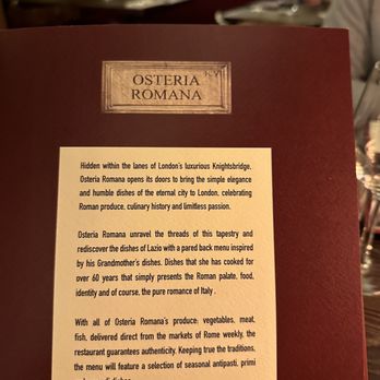 Osteria Romana - Italian Near Me - London, XGL Osteria Romana - Italian Near Me - London, XGL