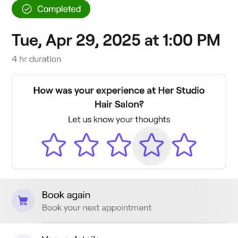 Her Studio Hair Salon - Hair/service fee along with visitation date. - Hair Salons Near Me - Santa Clara, California Her Studio Hair Salon - Hair/service fee along with visitation date. - Hair Salons Near Me - Santa Clara, California