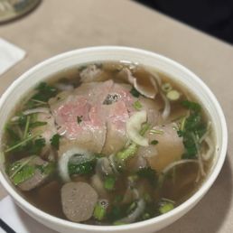 Beef Pho plus meatballs