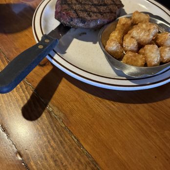 Charlie Clark's Steakhouse - Sirloin Steak with tater tots - Steakhouses Near Me - Pinetop, Arizona Charlie Clark's Steakhouse - Sirloin Steak with tater tots - Steakhouses Near Me - Pinetop, Arizona