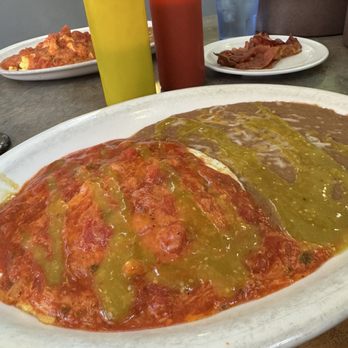 Noe Jose Cafe - Huevos Rancheros  With fried eggs, beans, and green salsa - Breakfast & Brunch Near Me - Oak Harbor, Washington