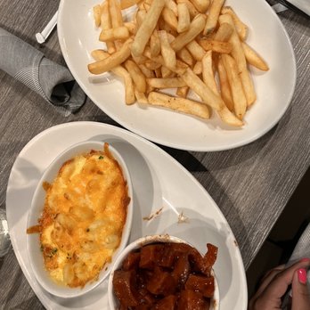 Roc South Cuisine - Veggie plate -- Mac and cheese, fries, and Candied Yams - Southern Near Me - Atlanta, Georgia