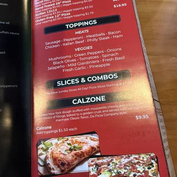 Da Pizza Company - Menu - Pizza Near Me - Oak Park, Illinois Da Pizza Company - Menu - Pizza Near Me - Oak Park, Illinois
