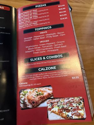 Menu photo 1 Da Pizza Company Oak Park, IL Menu photo 1 Da Pizza Company Oak Park, IL