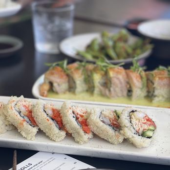 Bamboo Sushi - Chasing the dragon (front) and the unicorn (back) rolls - Sushi Bars Near Me - San Ramon, California