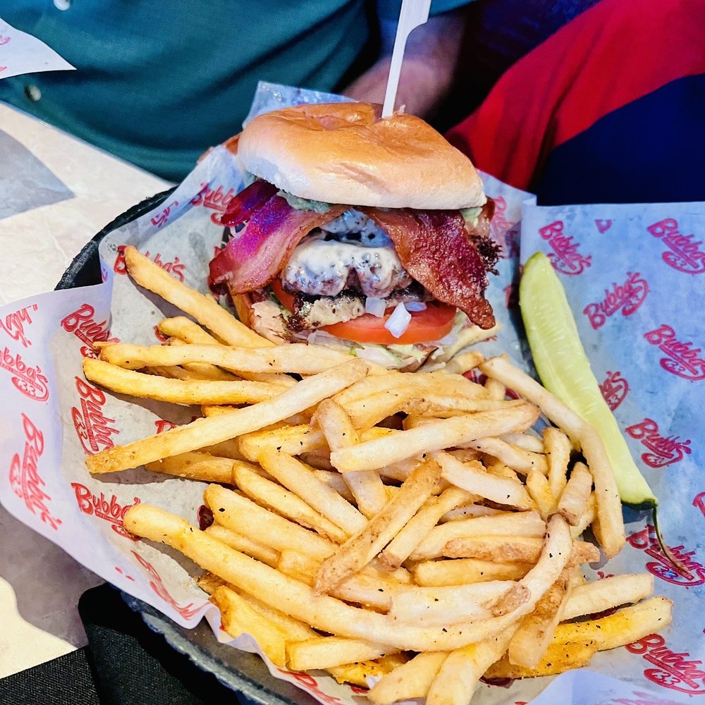 Bubba's 33 - Bacon cheese Burger - Burgers Near Me - Universal City, Texas Bubba's 33 - Bacon cheese Burger - Burgers Near Me - Universal City, Texas