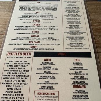 Hudson Hall - Menu - Beer Bar Near Me - Jersey City, New Jersey Hudson Hall - Menu - Beer Bar Near Me - Jersey City, New Jersey