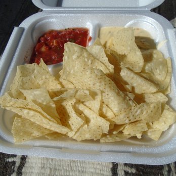 Casa Rio Tex Mex Restaurant - Corn chips with salsa & queso dip. - Mexican Near Me - Anoka, Minnesota