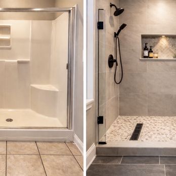 Apex Custom Floors - Custom Shower/Before After - Flooring Near Me Apex Custom Floors - Custom Shower/Before After - Flooring Near Me