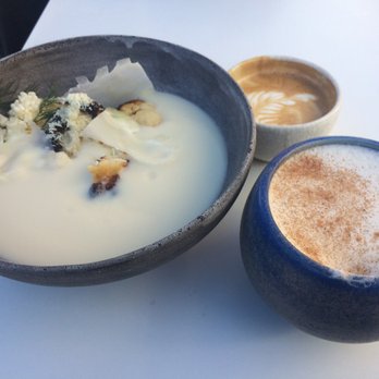 Destroyer - Cauliflower soup + chai latte + cortado - New American Near Me - Culver City, California
