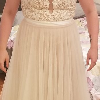 Brides By Young - This is the dress in the wrong size 3 days after I picked it up. This is what they thought was acceptable. - Bridal Near Me - Schaumburg, Illinois