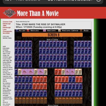 Cinema Cafe - Online booking - Cinema Near Me - Chesapeake, Virginia