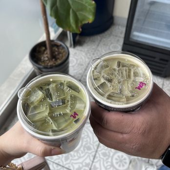 Smoking Tiger Coffee Lab - jeju matcha + strawberry matcha latte - around $6 each - Coffee & Tea Near Me - Gardena, California Smoking Tiger Coffee Lab - jeju matcha + strawberry matcha latte - around $6 each - Coffee & Tea Near Me - Gardena, California