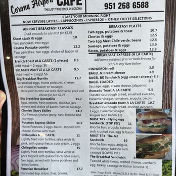 Corona Airport Cafe Express - Breakfast & Brunch Near Me - Norco, California