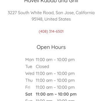 Haveli Kabab & Grill - Hours on website - Indian Near Me - San Jose, California Haveli Kabab & Grill - Hours on website - Indian Near Me - San Jose, California