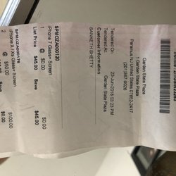 InvisibleSHIELD at The Westfield Garden State Plaza - We paid for 2 iPhone X screen protector from zagg.