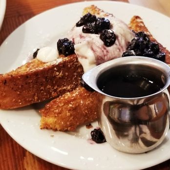 Peaches Grand - Side of blueberry French toast, lemon ricotta i believe - Seafood Near Me - Brooklyn, New York