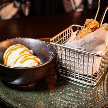 Tulum Mexican Cuisine - a bowl of ice cream and a basket of donuts - Tapas/Small Plates Near Me - Somerville, Massachusetts