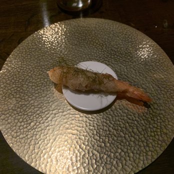 Benu - Jellyfish wrapped shrimp with kamtae - Asian Fusion Near Me - San Francisco, California