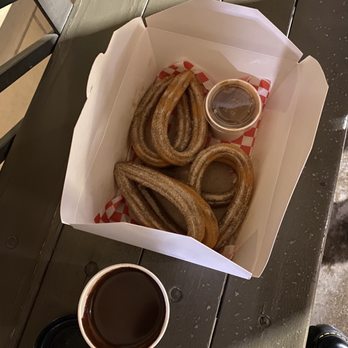 Ole Churros - 6 piece churros with dulce de leche dip, and Spanish hot chocolate drink - Spanish Near Me - Paradise, Nevada Ole Churros - 6 piece churros with dulce de leche dip, and Spanish hot chocolate drink - Spanish Near Me - Paradise, Nevada