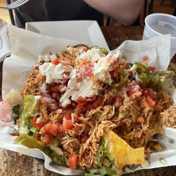 Mercy Tavern - Half Skillet Nachos with pulled chicken - Comfort Food Near Me - Salem, Massachusetts Mercy Tavern - Half Skillet Nachos with pulled chicken - Comfort Food Near Me - Salem, Massachusetts
