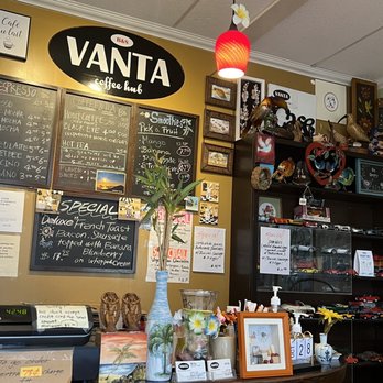 Vanta Cafe - a variety of items displayed on the wall - Breakfast & Brunch Near Me - Wailuku, Hawaii
