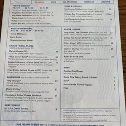 Menu as of March 1, 2025 Menu as of March 1, 2025