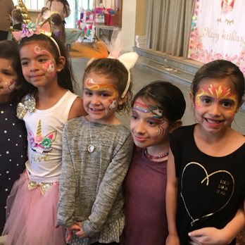 Fantasy Painting - The birthday girl and her friends at her unicorn themed party. - Clowns Near Me Fantasy Painting - The birthday girl and her friends at her unicorn themed party. - Clowns Near Me