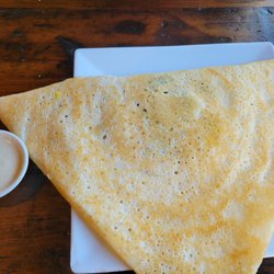 Dil Se Indian Cuisine - Masala dosa, next to some coconut chutney.
