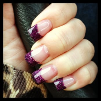 Pro Nails - Purple glitter tips - Nail Salons Near Me - Pacifica, California