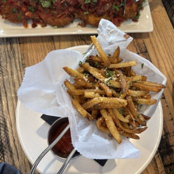 Boca - Fried Green Tomatoes and Parmesan Truffle Fries - New American Near Me - Lake Mary, Florida Boca - Fried Green Tomatoes and Parmesan Truffle Fries - New American Near Me - Lake Mary, Florida