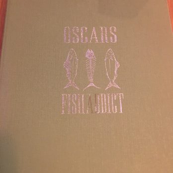 Oscars Seafood Bistro - Menu (cover) - Seafood Near Me - Galway, G Oscars Seafood Bistro - Menu (cover) - Seafood Near Me - Galway, G