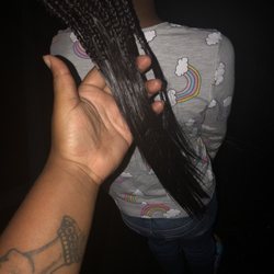 Fatima Hair Braiding - Look at the ends looks just like a horse LAZY they could've braided it better
