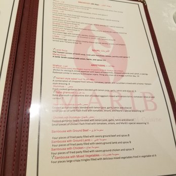 Marib Restaurant - Menu - Arabic Near Me - Springfield, Virginia Marib Restaurant - Menu - Arabic Near Me - Springfield, Virginia