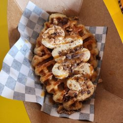 Kakes The Great Popcorn and Sweets Shoppe - Have you tried a croffle? buttery croissants pressed into a flacky perfectly cooked waffle and topped with deliciousness