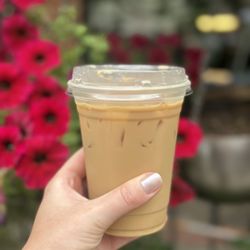 Iced oat milk latte