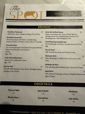 Menu photo 1 The Spot Hammond, LA Menu photo 1 The Spot Hammond, LA