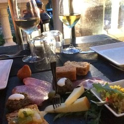 Astoria Cafe - Happy hour tasting plate. Enough for one person but we split it as an appetizer. Amazing!