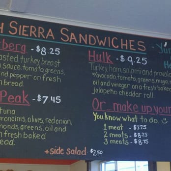 High Sierra Bakery - Menu board. YUM! - Bakeries Near Me - Bridgeport, California High Sierra Bakery - Menu board. YUM! - Bakeries Near Me - Bridgeport, California
