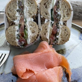 Tali's Bagels and Schmear - Everything OG NYC with lox on the side. - Bagels Near Me - Kailua, Hawaii